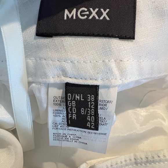 Mexx NWT 100% Linen White/Cream Wide-Leg Pants - Picture 7 of 14